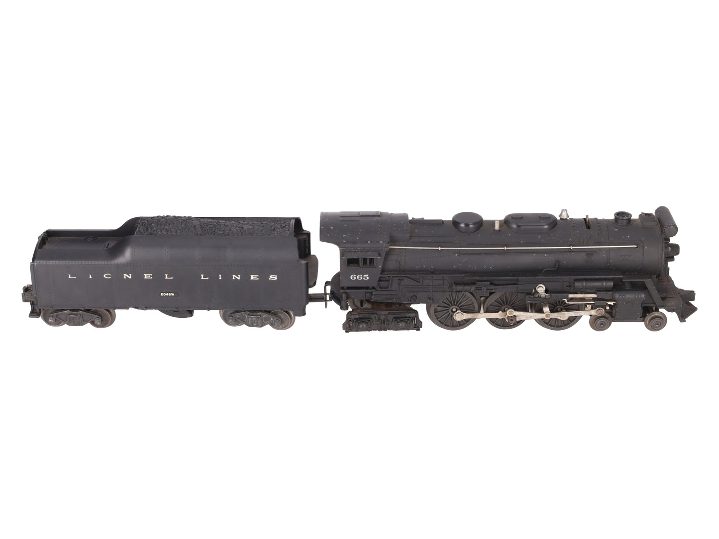 Lionel 665 Vintage O 4-6-4 Steam Locomotive w/2046W Tender VG