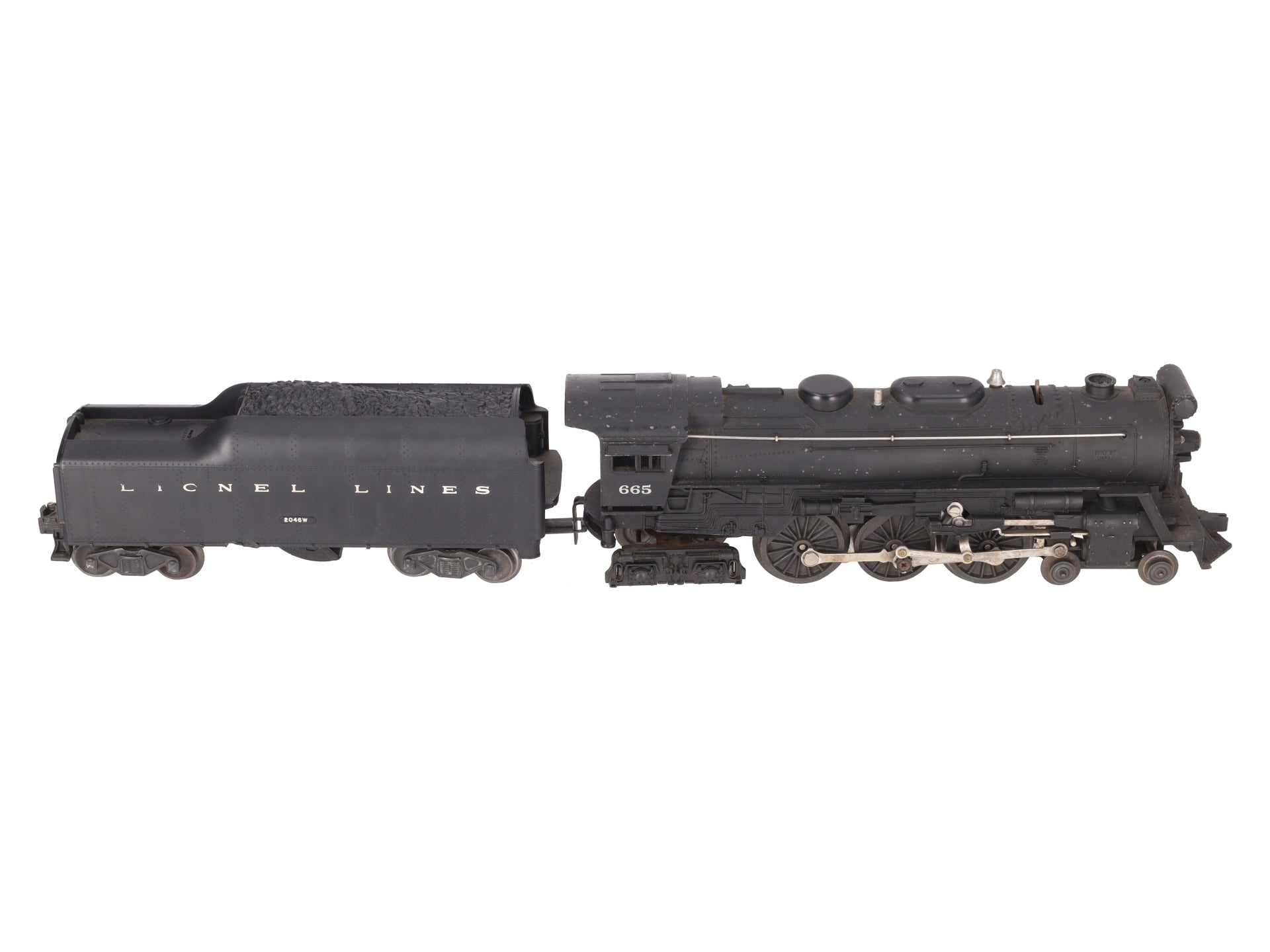 Lionel 665 Vintage O 4-6-4 Steam Locomotive w/2046W Tender VG