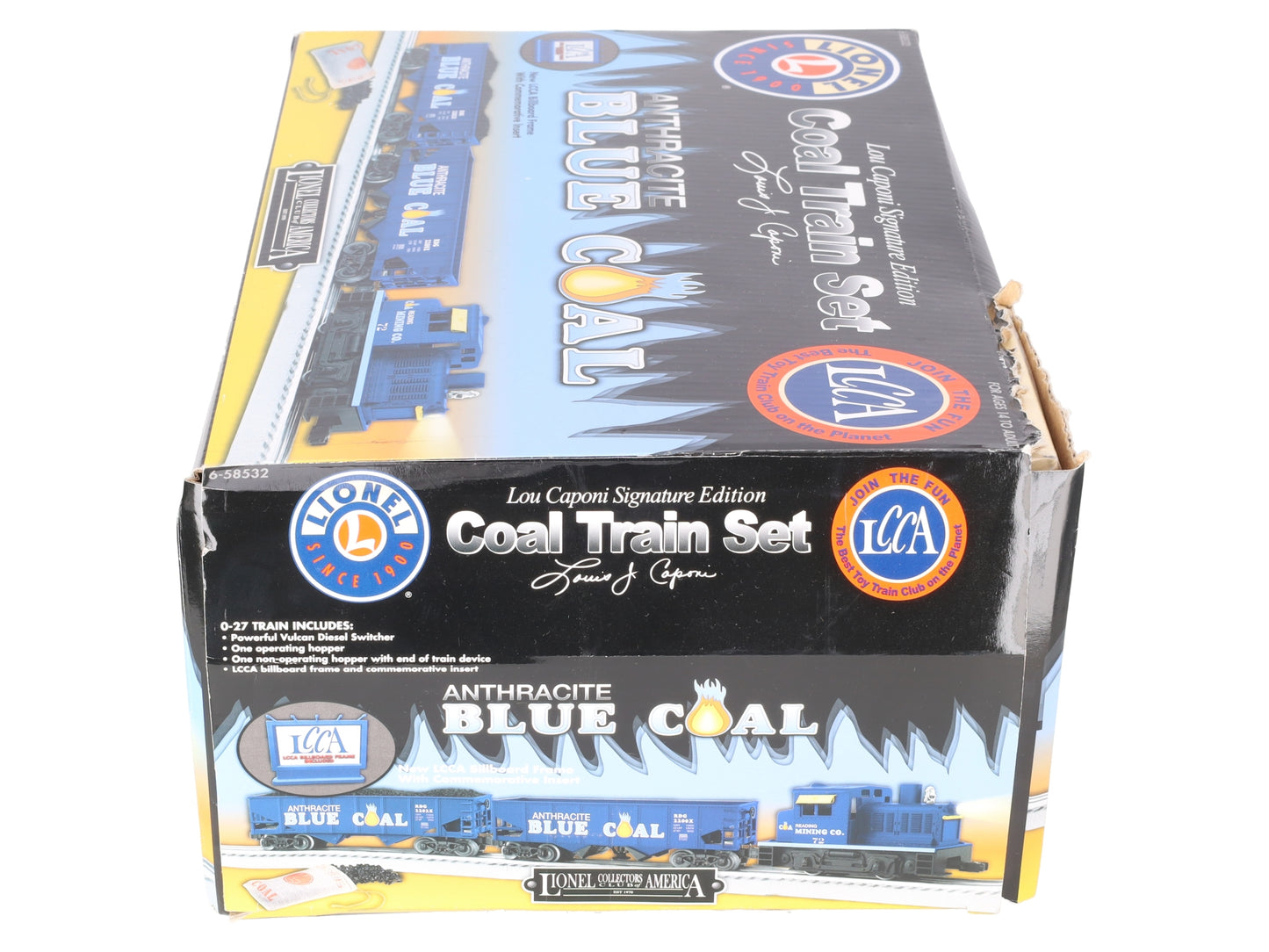 Lionel 6-58532 Lou Caponi Signature Anthracite Blue Coal O Gauge Train Set LN/Box