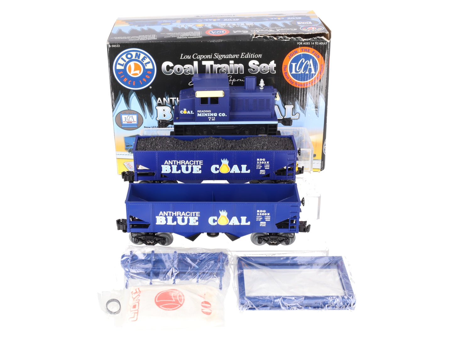 Lionel 6-58532 Lou Caponi Signature Anthracite Blue Coal O Gauge Train Set LN/Box