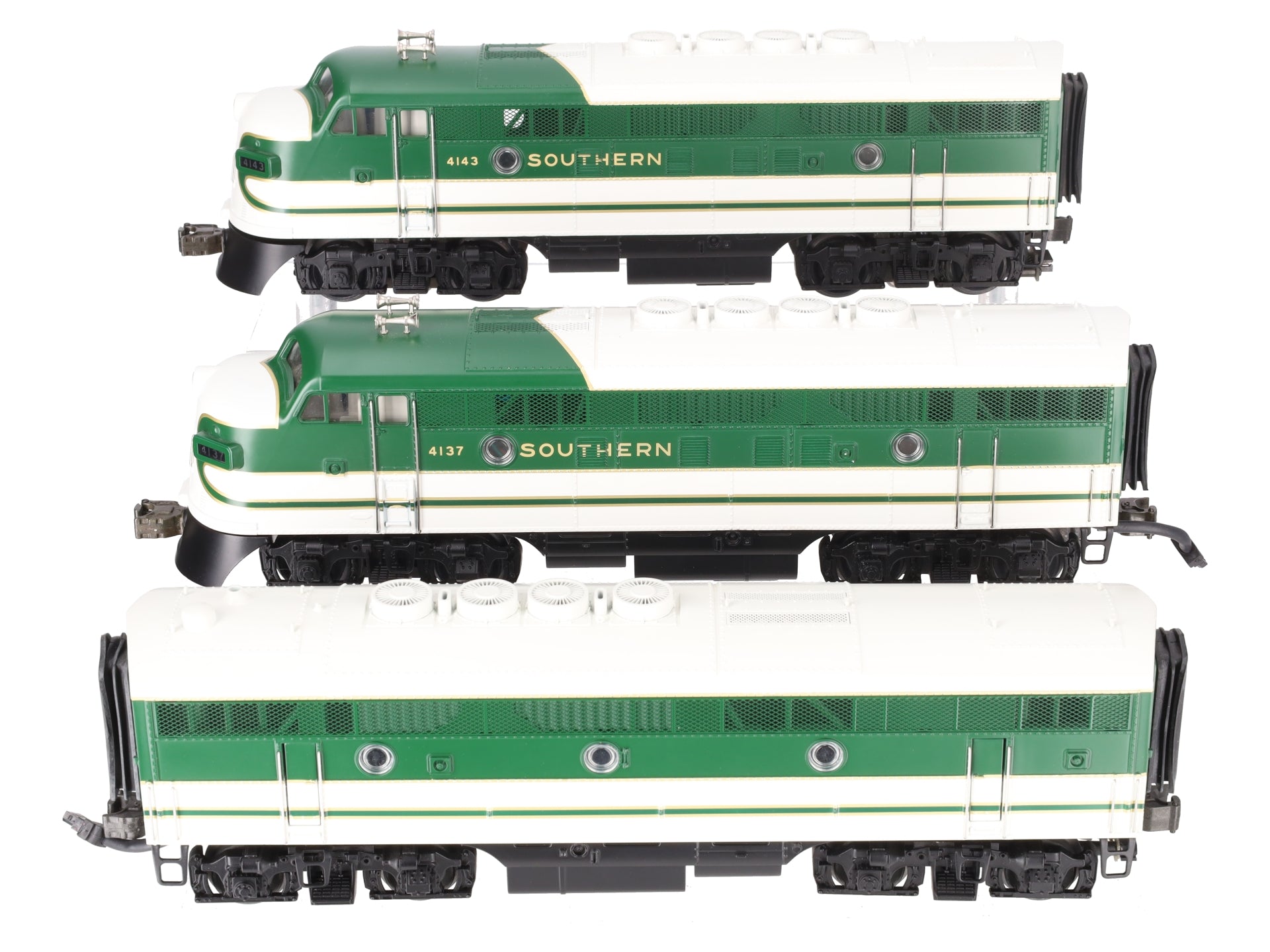 MTH 20-2177-1 O Gauge Southern F3 ABA Diesel Engine Set w/PS1 #4137/4143 EX/Box