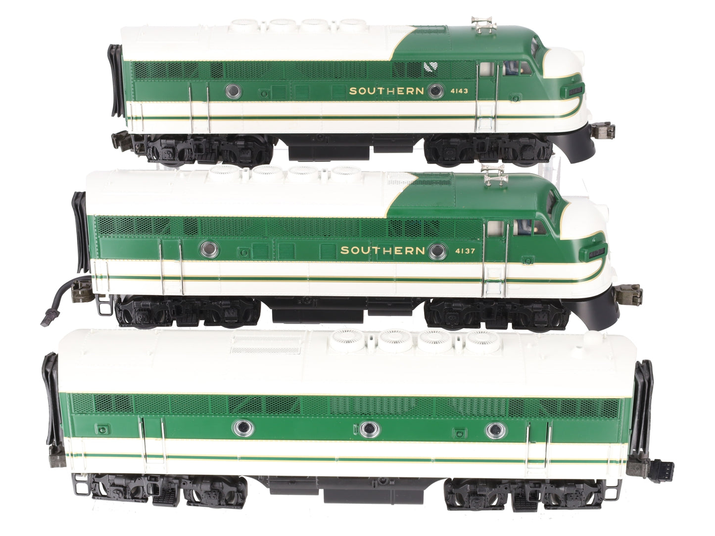 MTH 20-2177-1 O Gauge Southern F3 ABA Diesel Engine Set w/PS1 #4137/4143 EX/Box