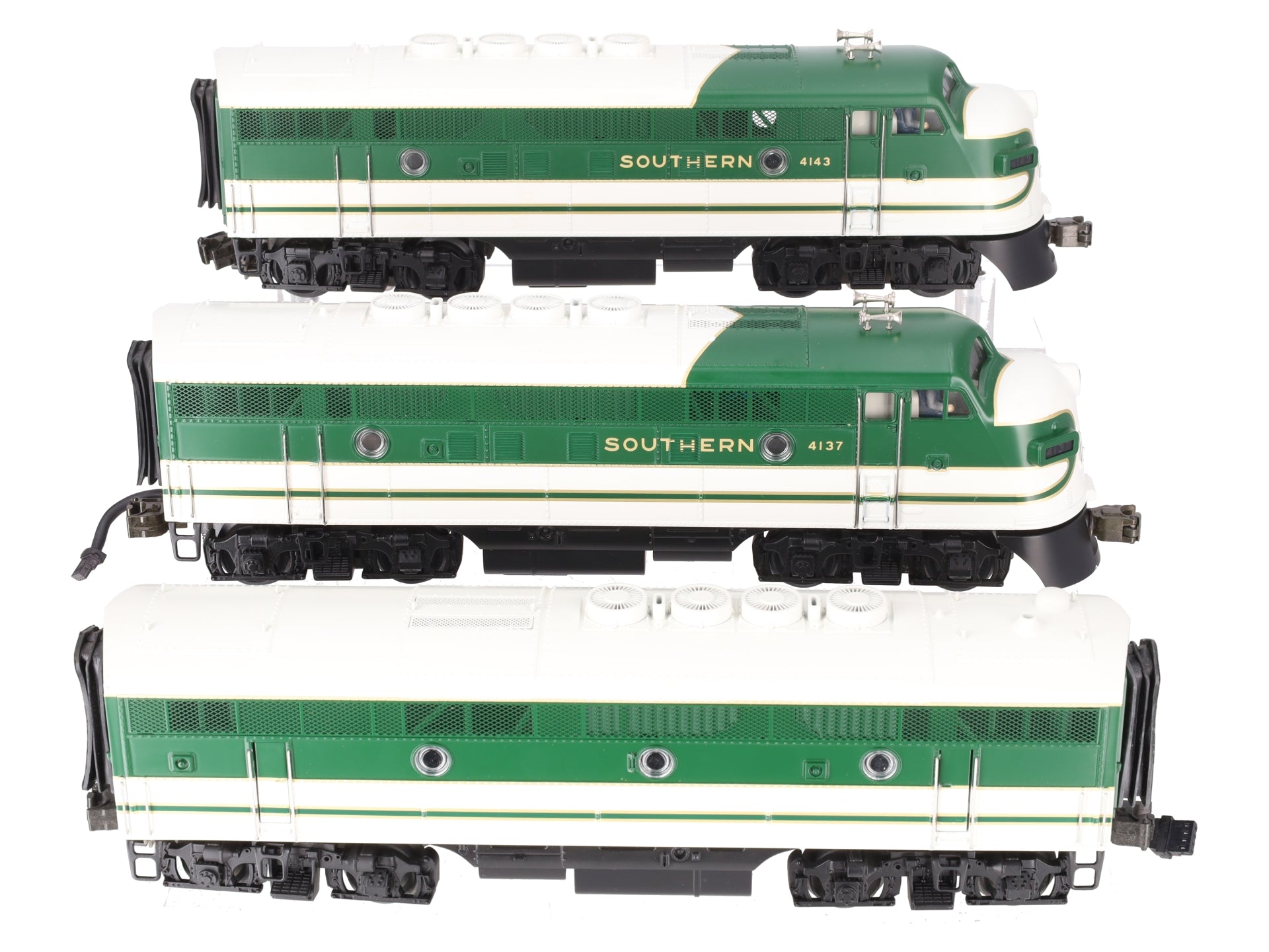 MTH 20-2177-1 O Gauge Southern F3 ABA Diesel Engine Set w/PS1 #4137/4143 EX/Box
