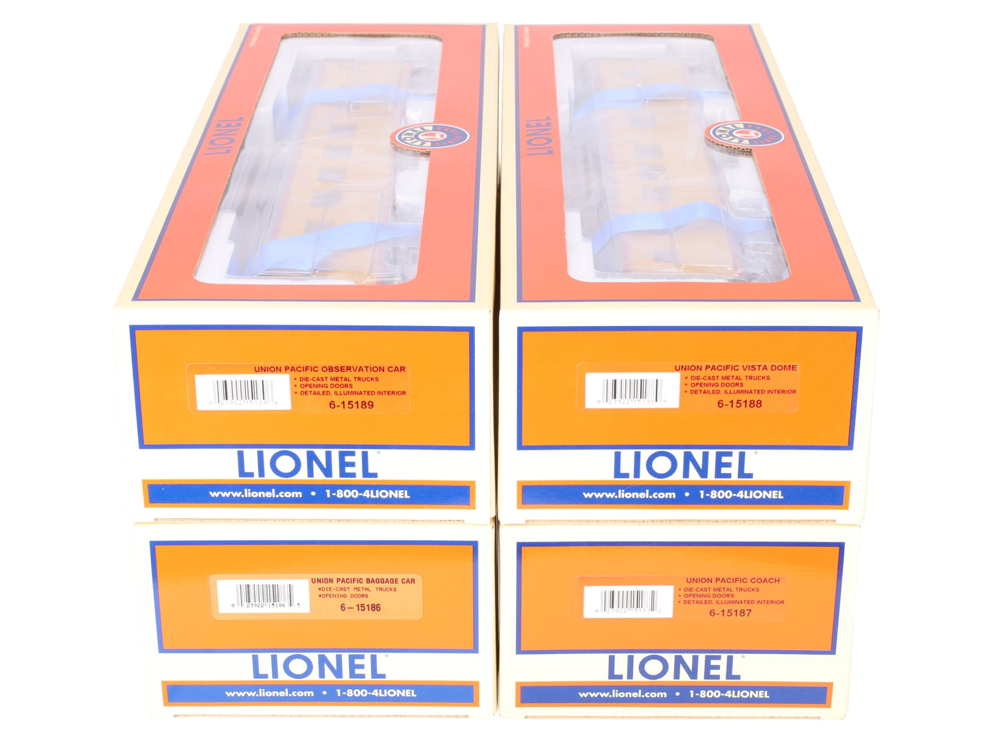 Lionel 6-15185 Union Pacific Streamliner Passenger Cars (Set of 4) LN/Box