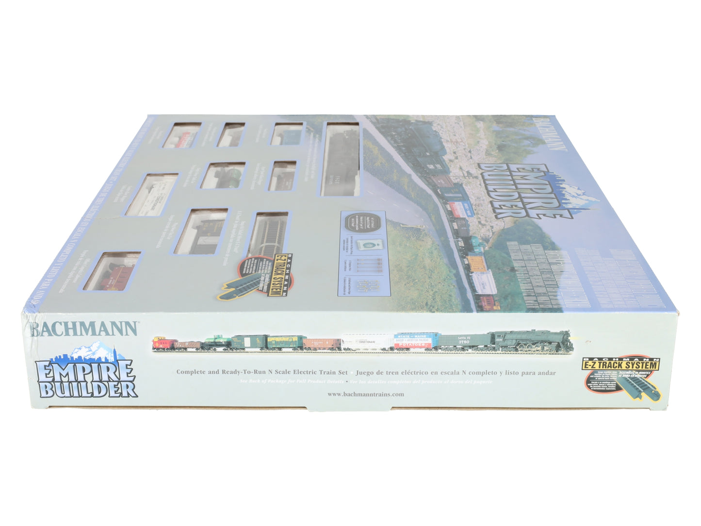 Bachmann 24009 N Scale Empire Builder Steam Starter Freight Train Set EX/Box