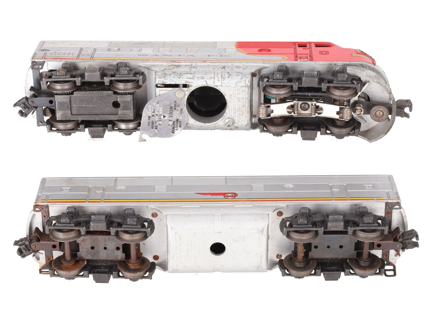 Lionel 2243 Vintage O Santa Fe F-3 AB Diesel Set VG