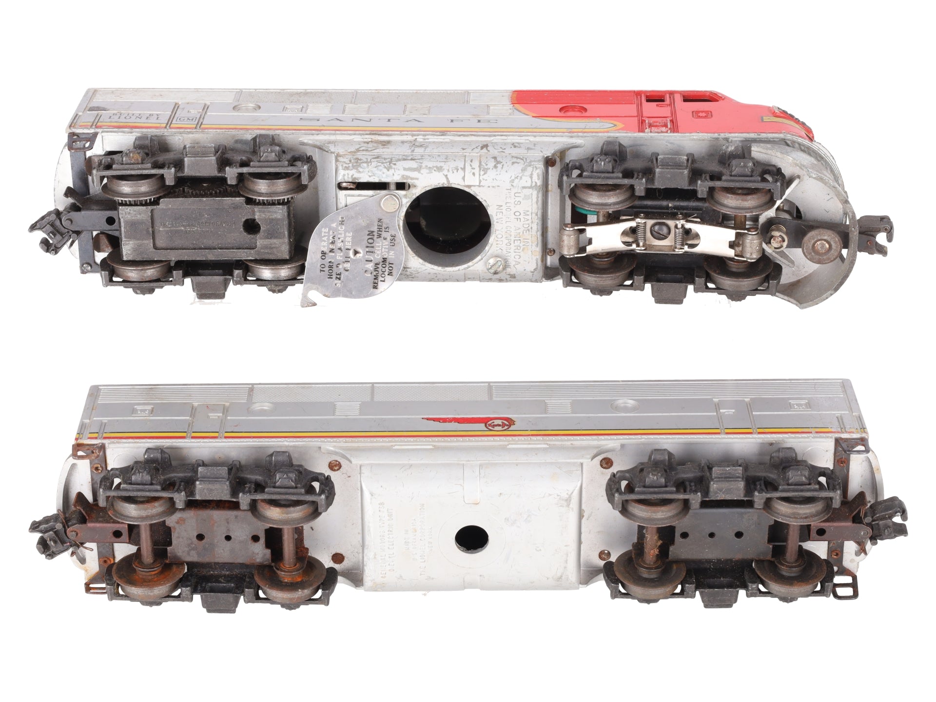 Lionel 2243 Vintage O Santa Fe F-3 AB Diesel Set VG