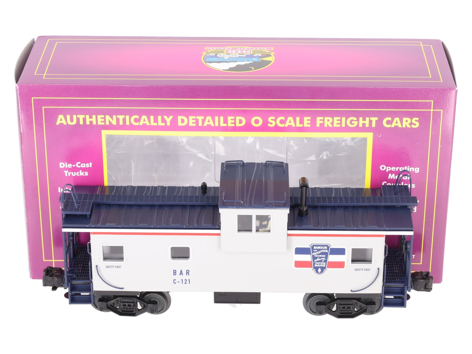 MTH 20-91106 O Gauge Bangor & Aroostook Extended Vision Caboose #C-124 EX/Box
