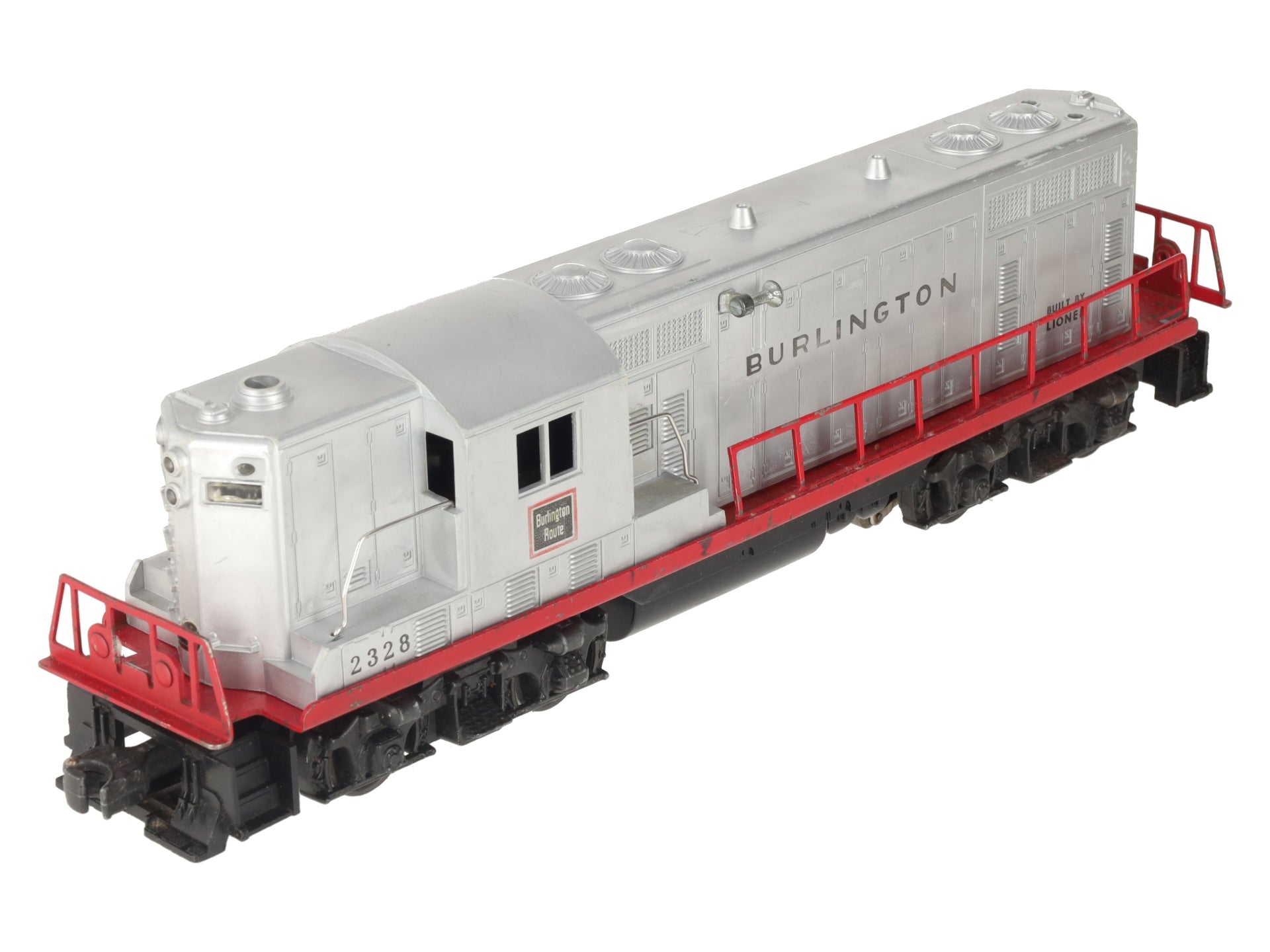 Lionel 2328 Vintage O Burlington GP-7 Powered EMD Diesel Locomotive VG/Box