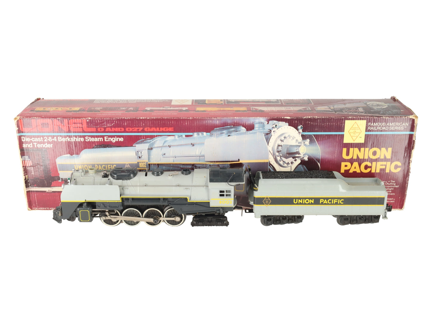 Lionel 6-8002 O Union Pacific Berkshire 2-8-4 Steam Locomotive & Tender #8002 EX/Box