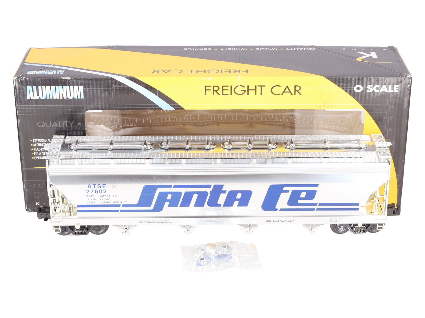 K-Line K6244-10514 O ATSF 4-Bay Centerflow Hopper #27602 EX/Box