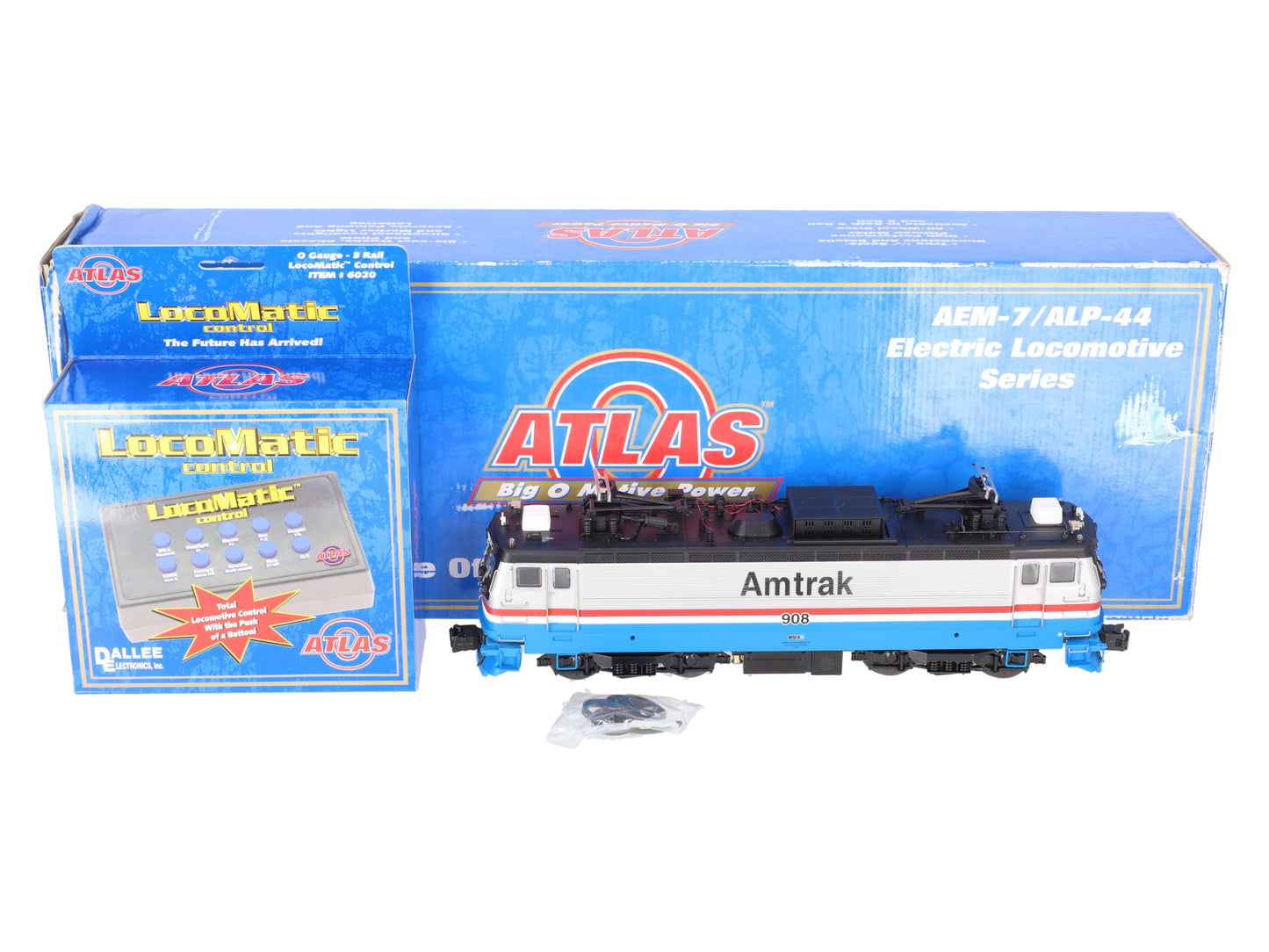 Atlas 6202-1 O Amtrak AEM-7 Electric Locomotive with Horn #908 - 3-Rail EX/Box