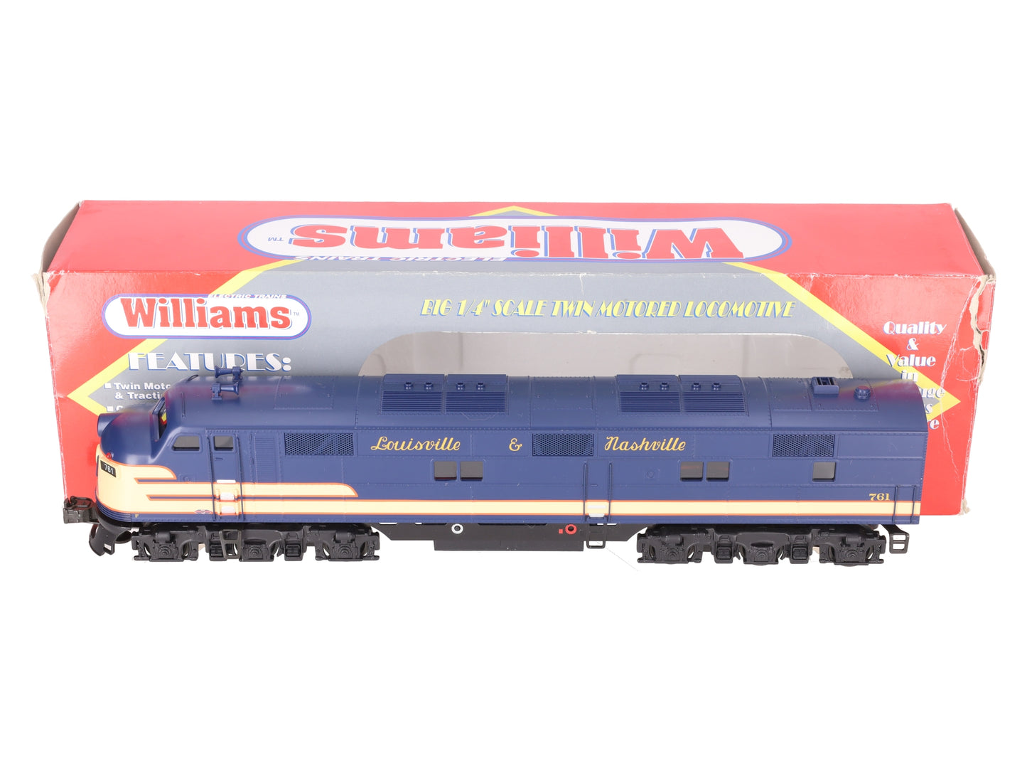 Williams E7-207 O Louisville & Nashville E-7 Locomotive with True Blast II #761 EX/Box