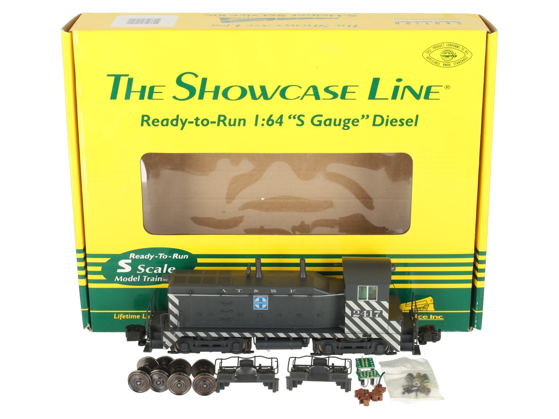 S-Helper 01254 S Scale Santa Fe Diesel Locomotive #2417 LN/Box