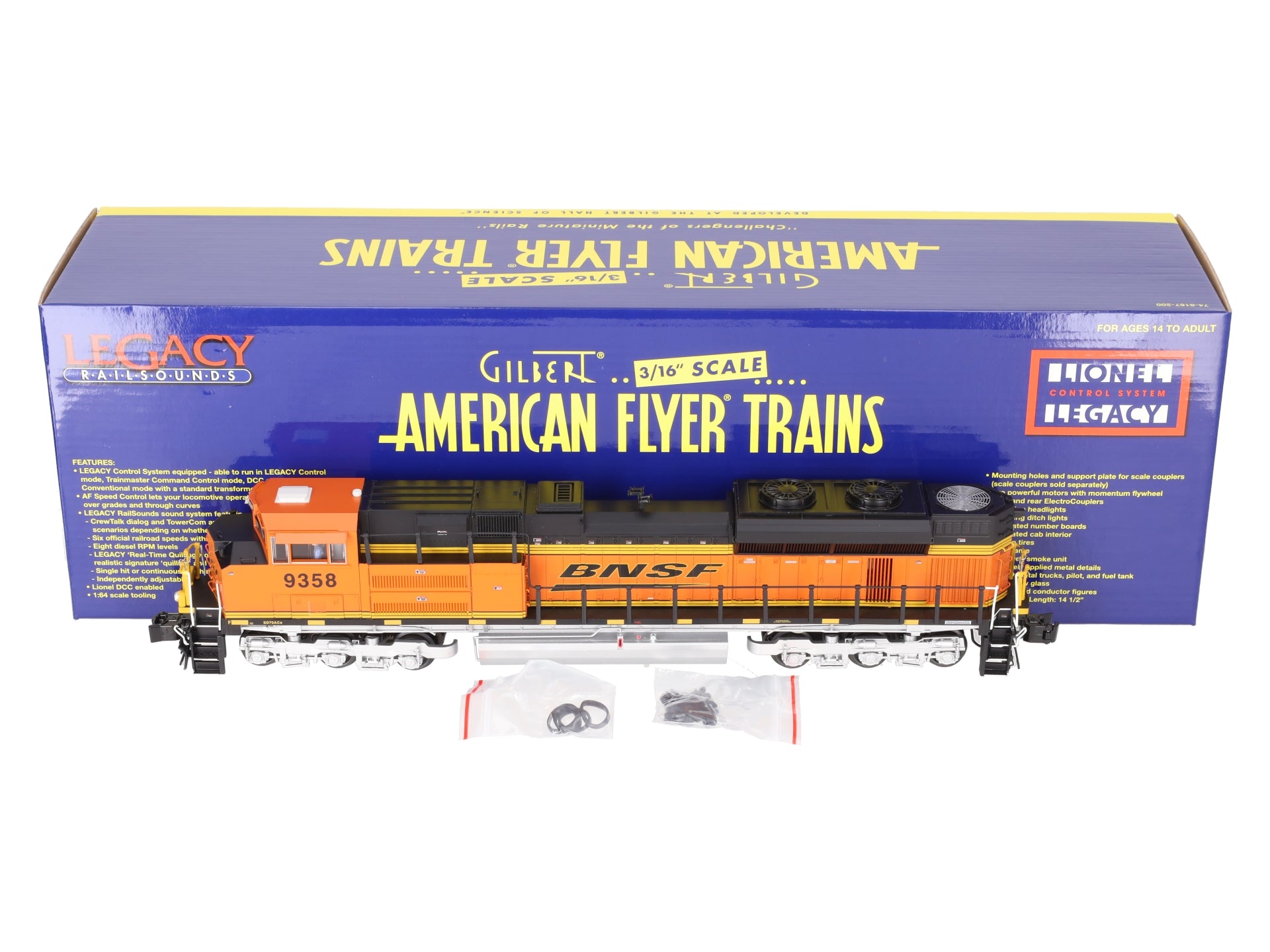 American Flyer 6-47946 S Burlington Northern Santa Fe SD70 Ace Legacy #9358