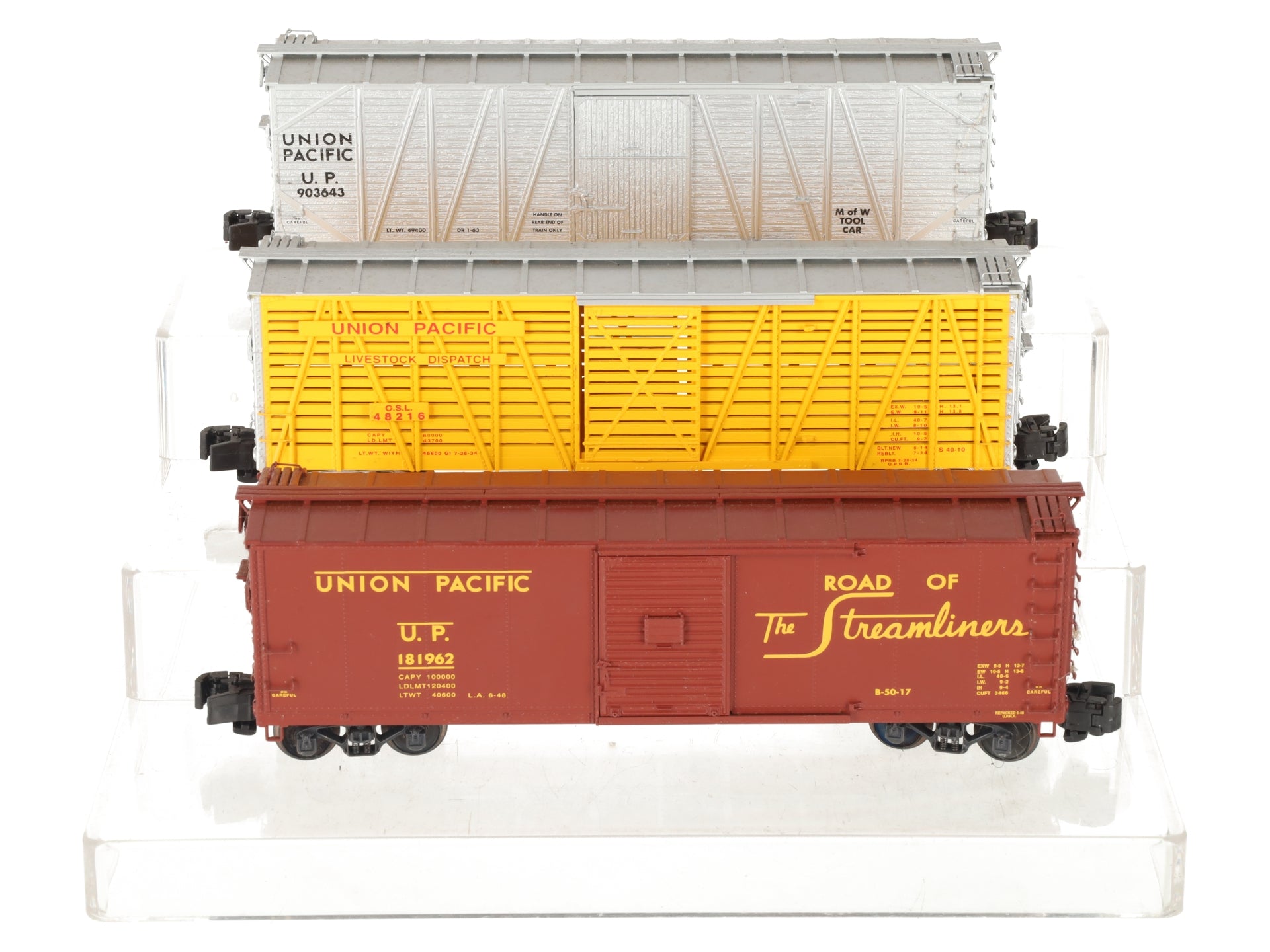 S-Helper 00352 S Gauge Union Pacific 3-Car Freight Set EX/Box