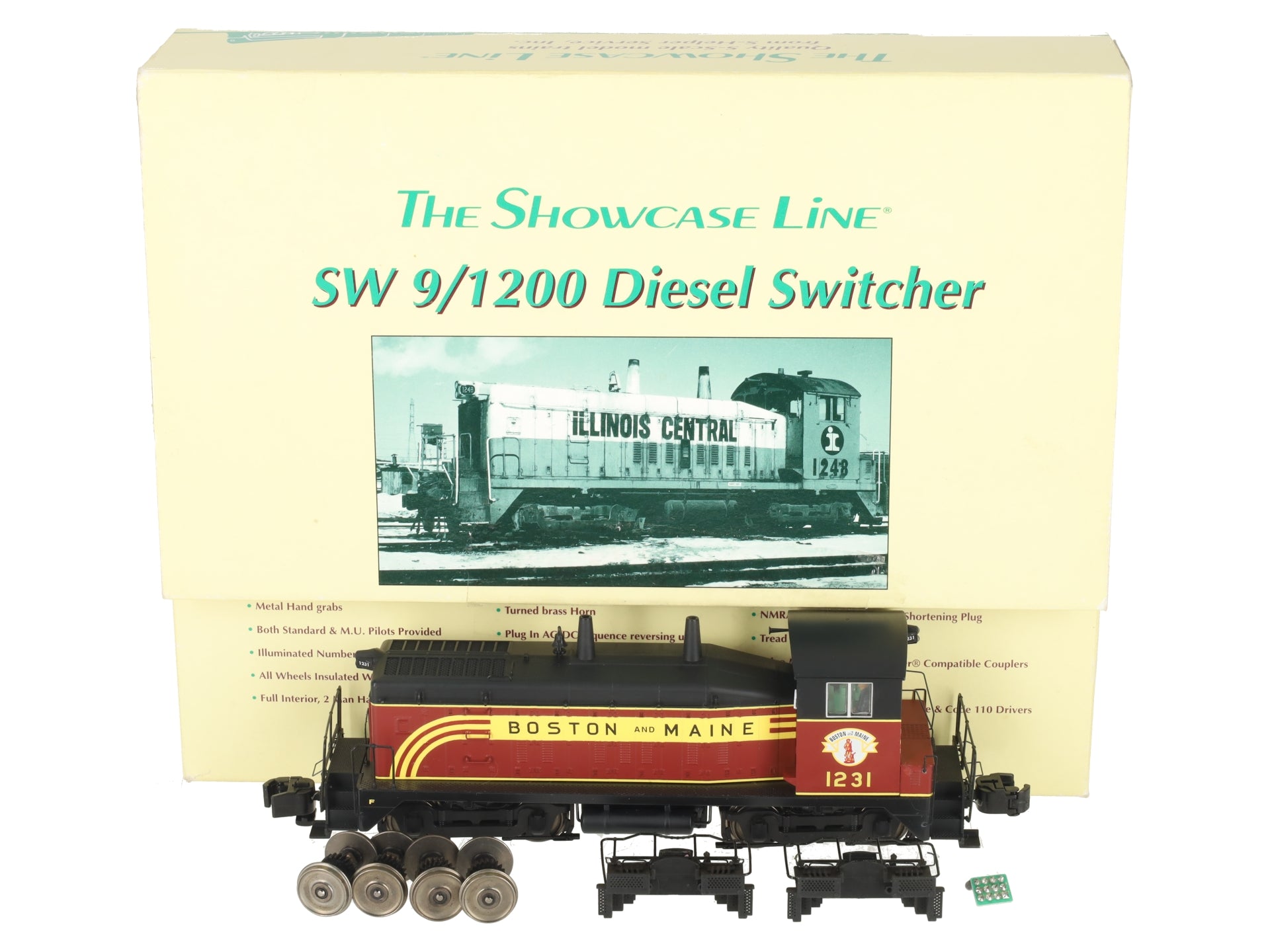 S-Helper 00099 S Gauge Boston & Maine SW-9 Diesel Switcher #1231 EX/Box