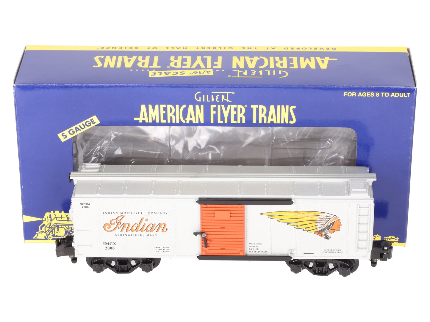 American Flyer 6-48248 S Modern Indian Motorcycle Company Boxcar #2006 LN/Box