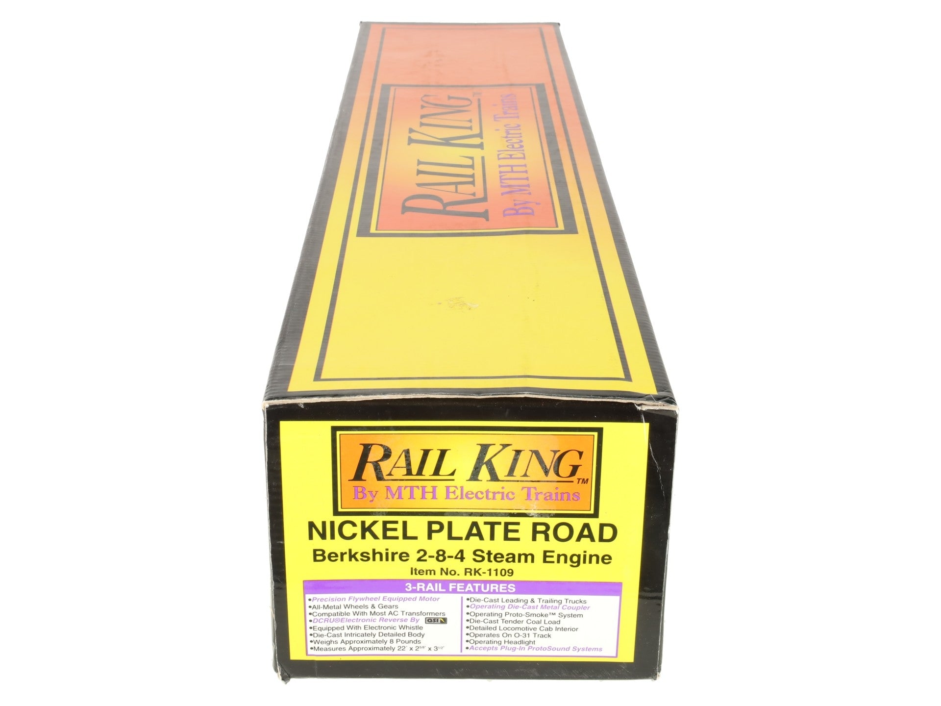 MTH RK-1109 O Nickle Plate Road Berkshire 2-8-4 Steam Engine 3-Rail w/PS1 EX/Box