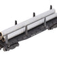 American Flyer 24540 Vintage S New Haven Flatcar w/ 3 Silver Cardboard Pipes VG