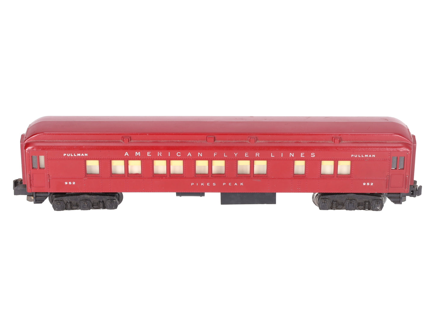 American Flyer 952 Vintage S Pikes Peak Red Heavyweight Pullman Car VG