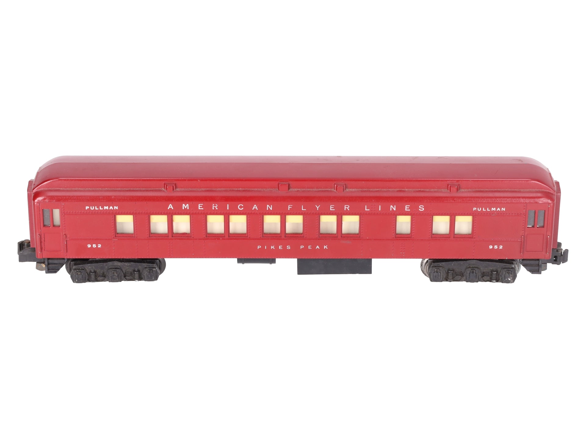 American Flyer 952 Vintage S Pikes Peak Red Heavyweight Pullman Car VG