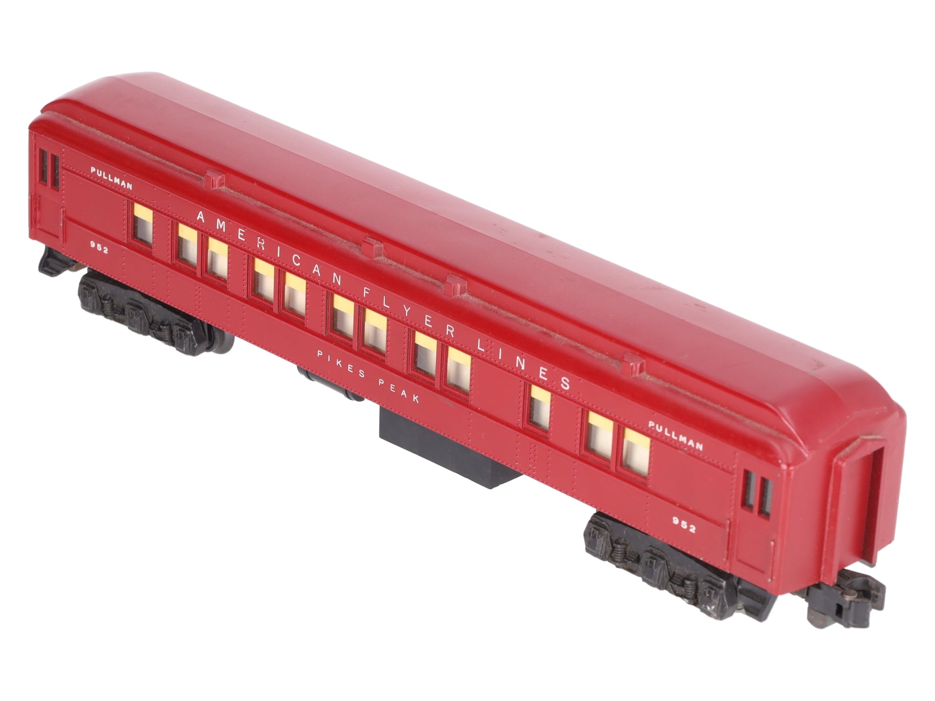 American Flyer 952 Vintage S Pikes Peak Red Heavyweight Pullman Car VG