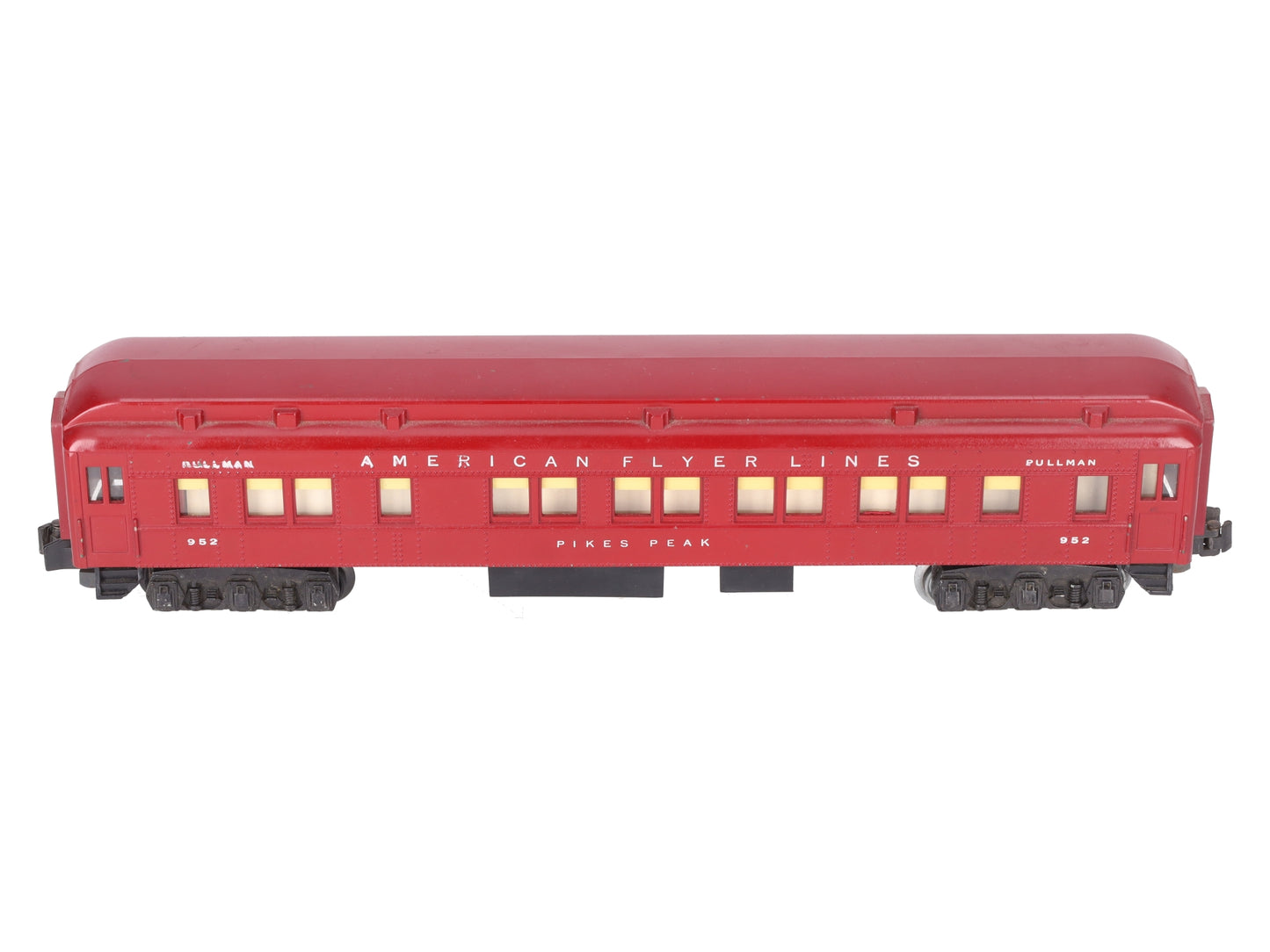 American Flyer 952 Vintage S Pikes Peak Red Heavyweight Pullman Car VG