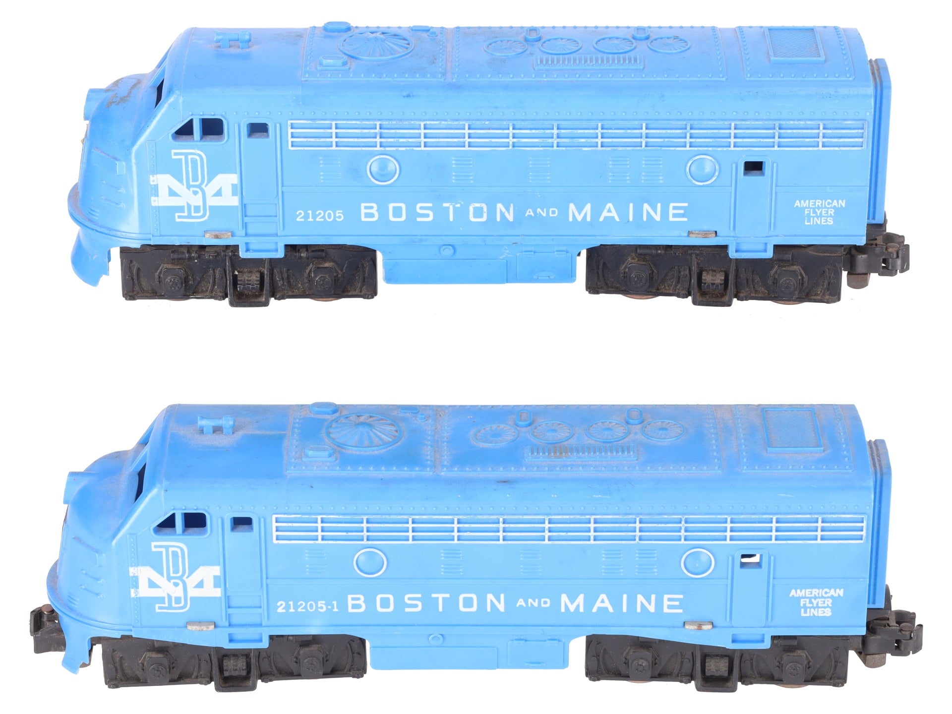American Flyer 21205/21205-1 Vintage S B&M F9 AA Diesel Locomotive Set VG