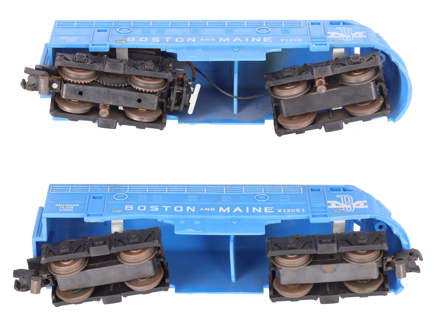 American Flyer 21205/21205-1 Vintage S B&M F9 AA Diesel Locomotive Set VG