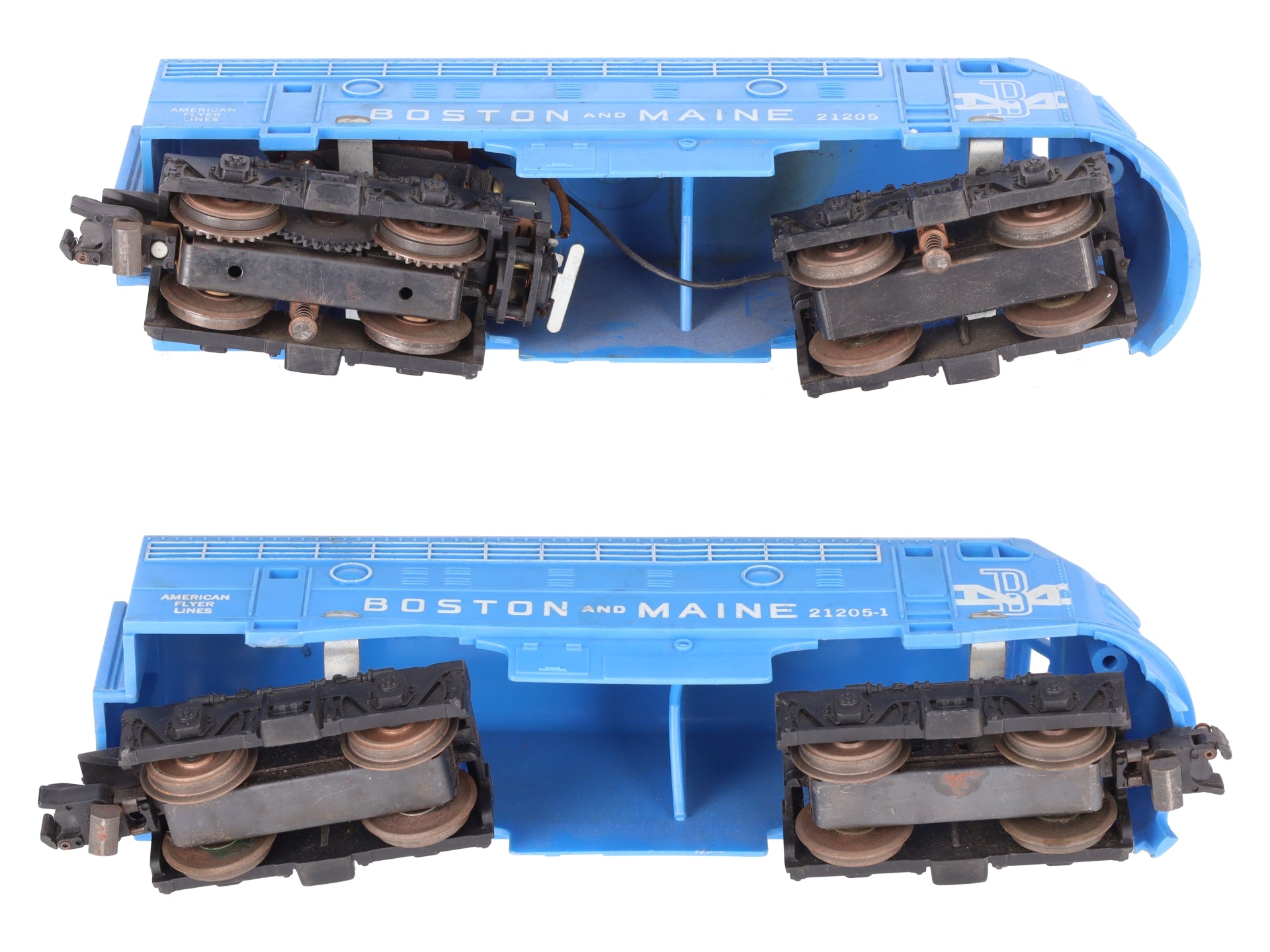 American Flyer 21205/21205-1 Vintage S B&M F9 AA Diesel Locomotive Set VG