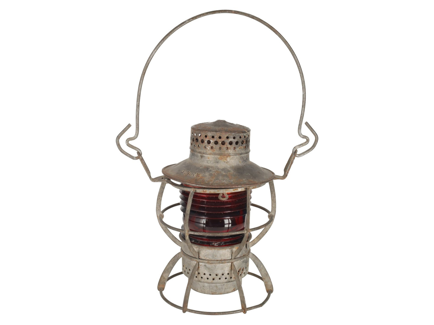 Dressel VINTAGE Arlington, NJ Red Globe Lantern VG