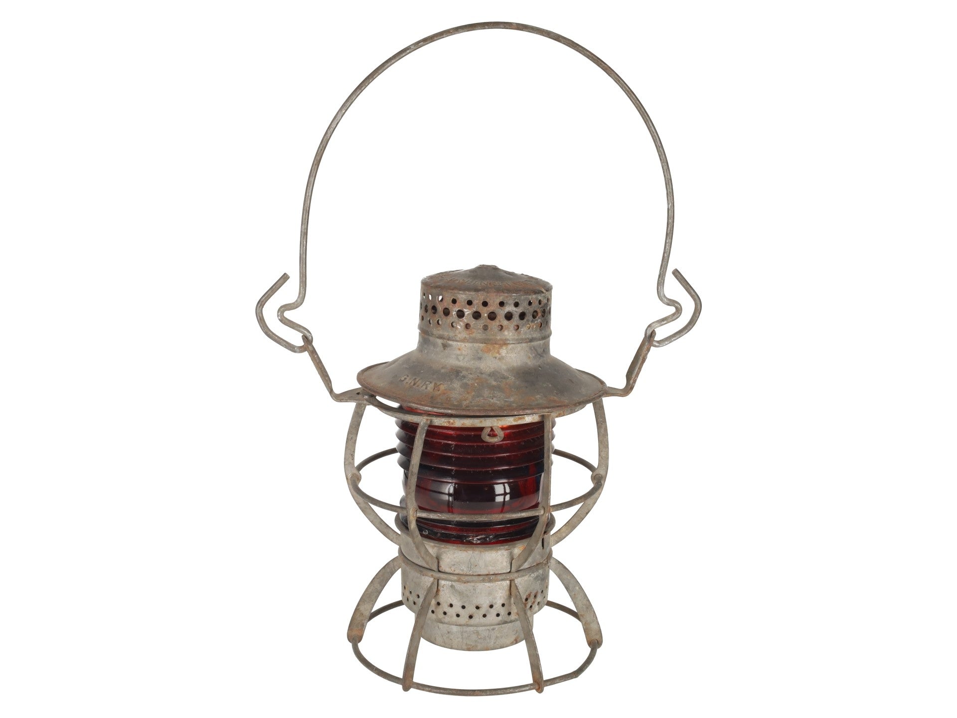 Dressel VINTAGE Arlington, NJ Red Globe Lantern VG