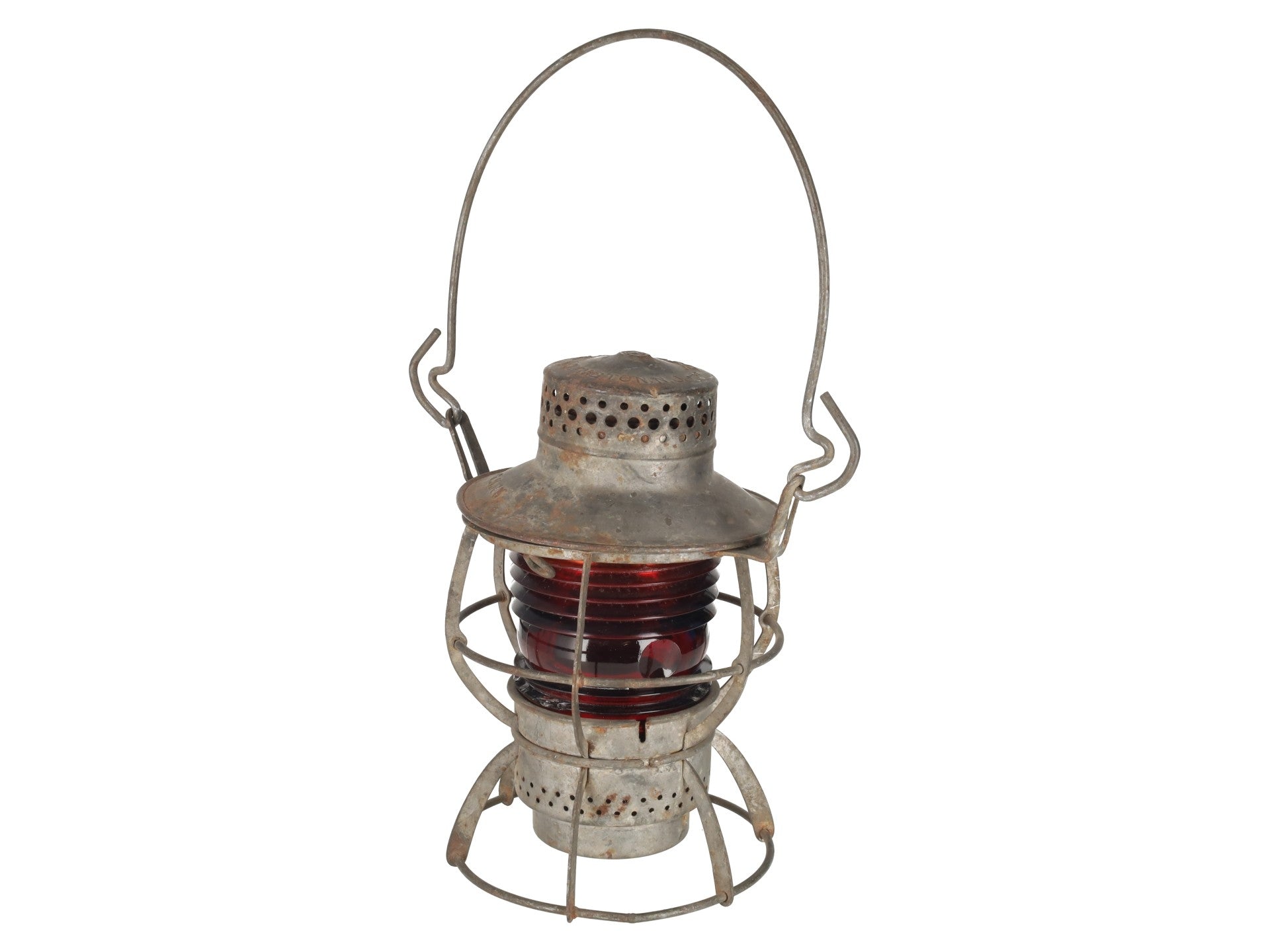 Dressel VINTAGE Arlington, NJ Red Globe Lantern VG