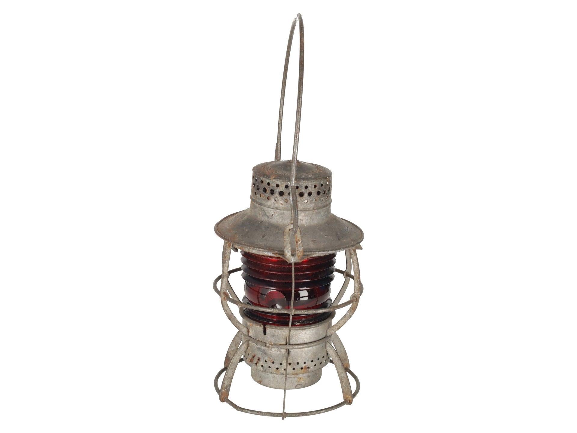 Dressel VINTAGE Arlington, NJ Red Globe Lantern VG