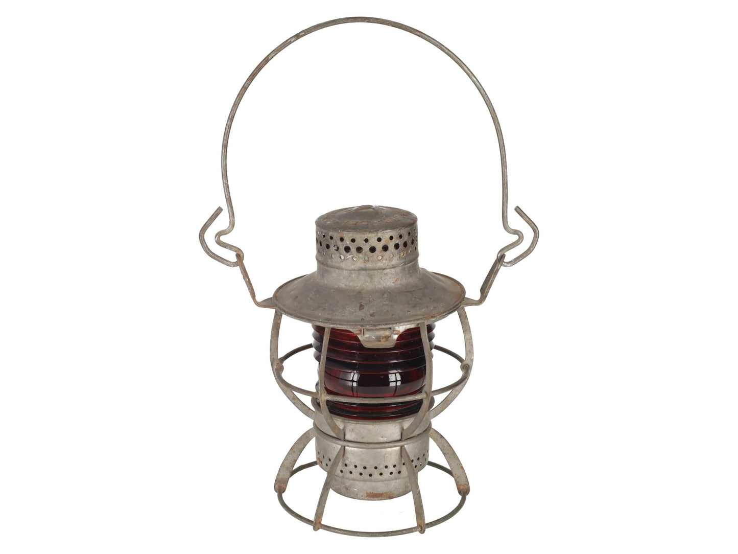 Dressel VINTAGE Arlington, NJ Red Globe Lantern VG