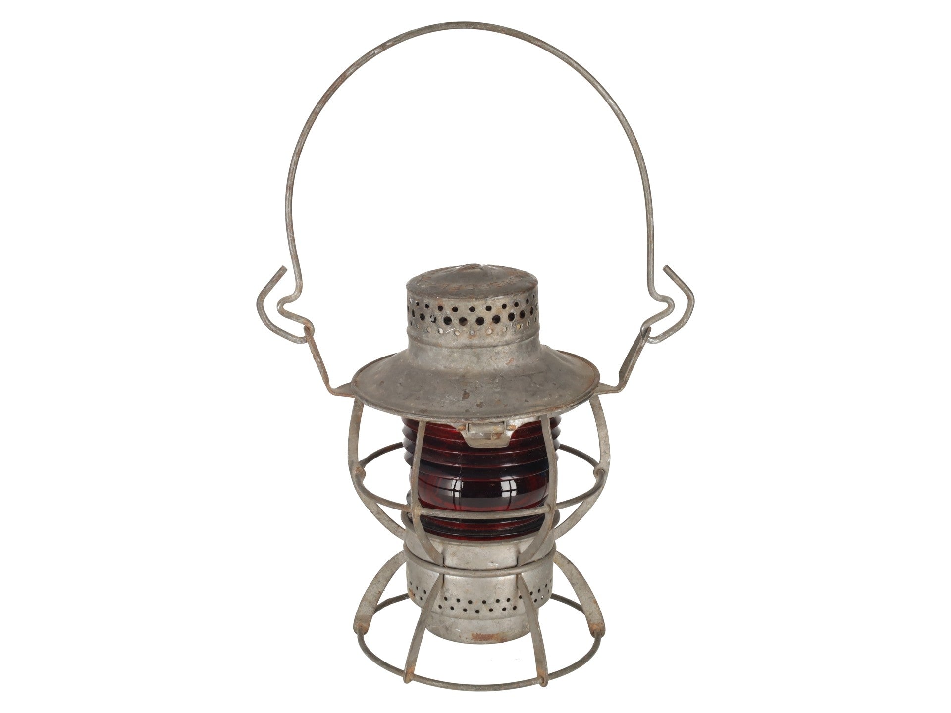 Dressel VINTAGE Arlington, NJ Red Globe Lantern VG