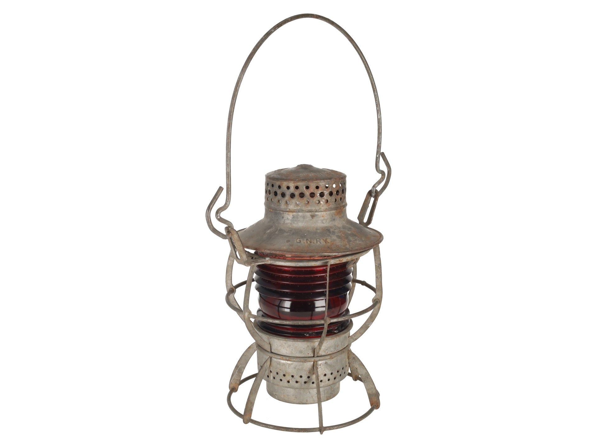 Dressel VINTAGE Arlington, NJ Red Globe Lantern VG