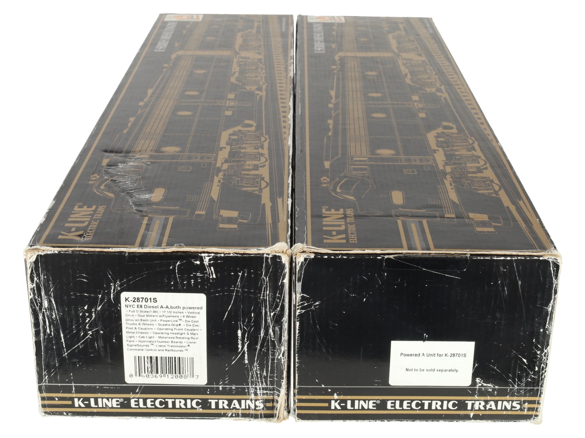 K-Line K28701S O Gauge New York Central E8 AA Diesel Locomotive Set #4046/4049 EX/Box