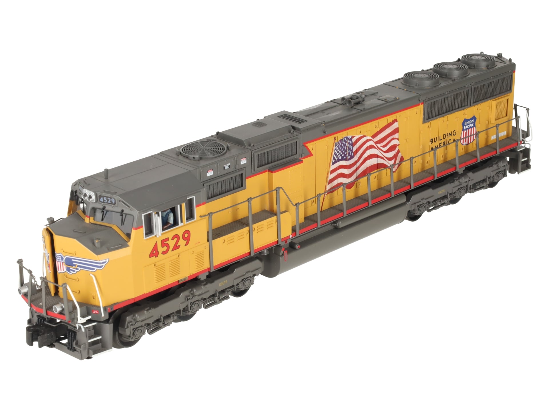 MTH 20-2376-3 O Union Pacific Flag SD70 MAC Non-Powered Diesel Engine #4529 EX/Box