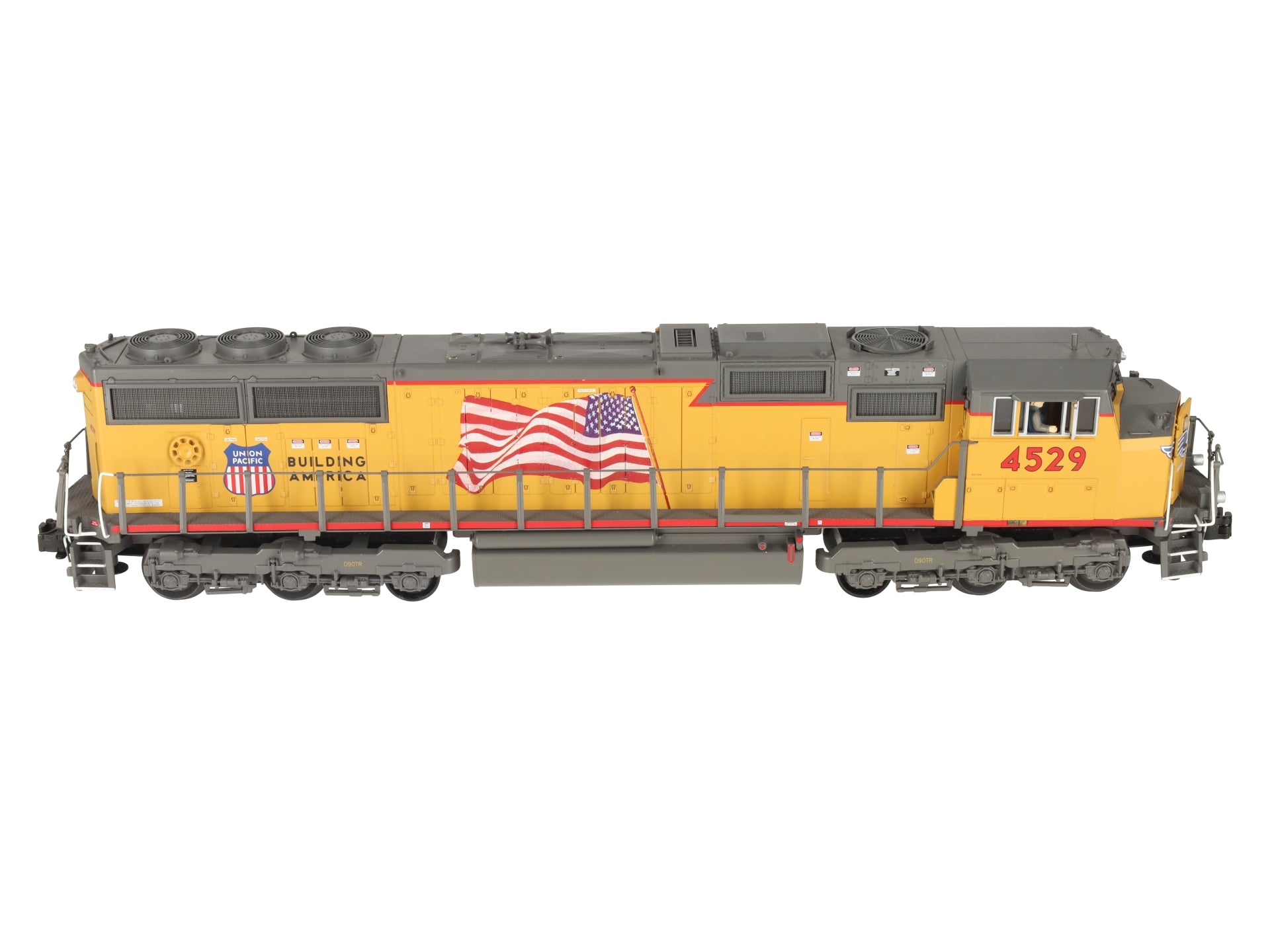 MTH 20-2376-3 O Union Pacific Flag SD70 MAC Non-Powered Diesel Engine #4529 EX/Box