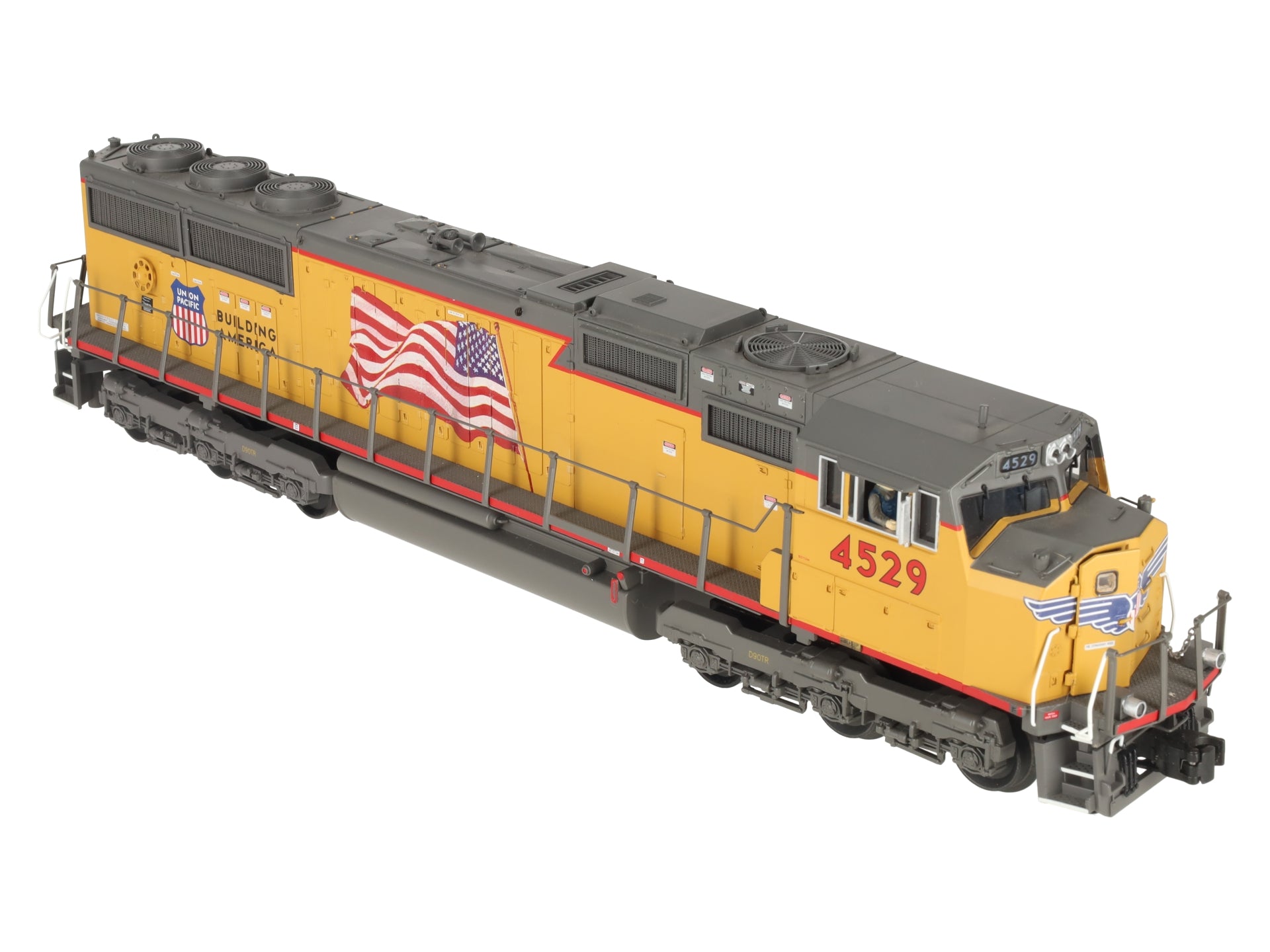 MTH 20-2376-3 O Union Pacific Flag SD70 MAC Non-Powered Diesel Engine #4529 EX/Box