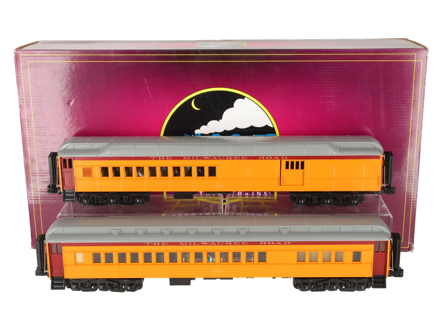 MTH 20-41022 O Milwaukee 70' Madison Comb/Din Passenger Car Set (Set of 2) LN/Box