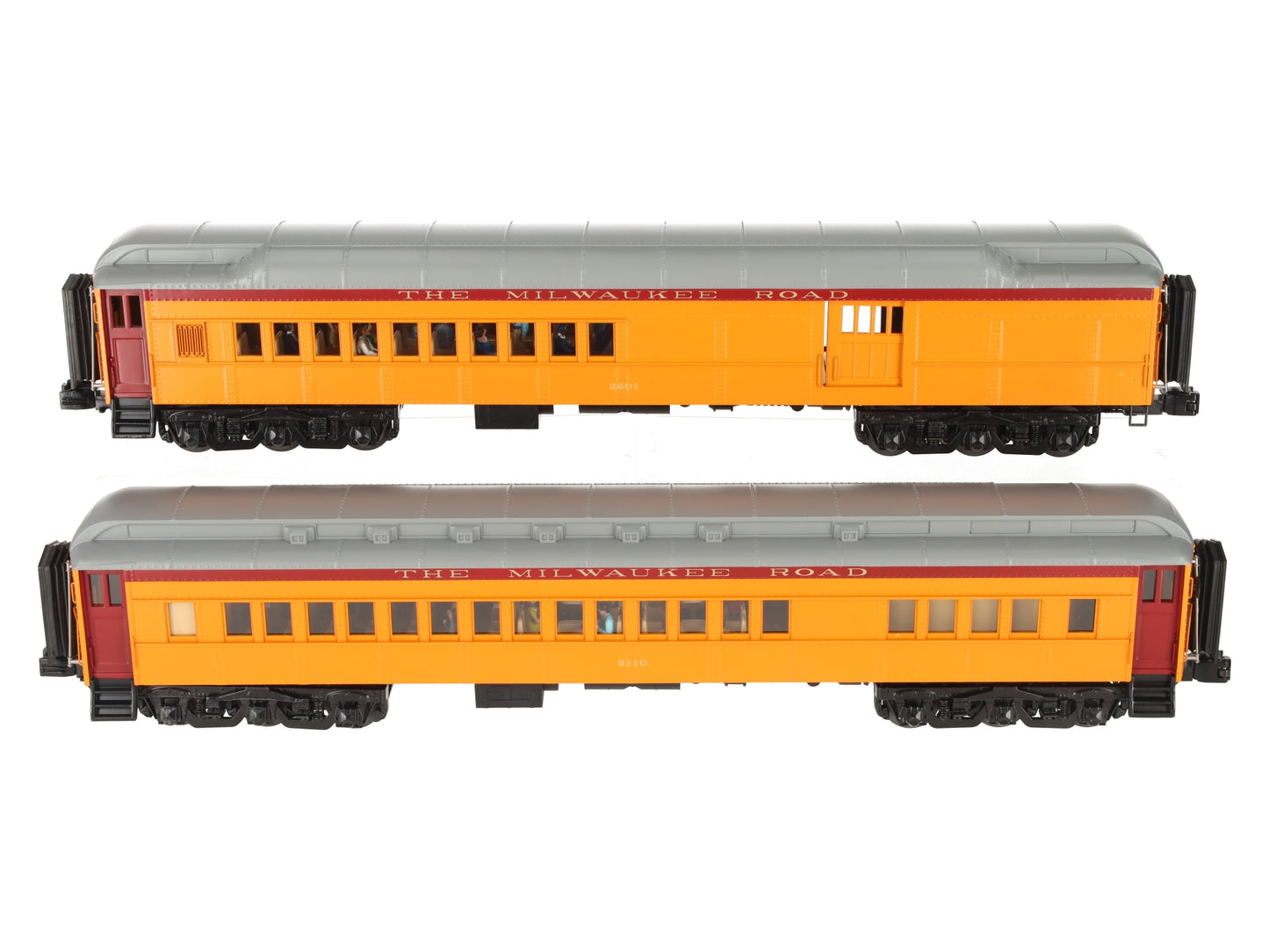 MTH 20-41022 O Milwaukee 70' Madison Comb/Din Passenger Car Set (Set of 2) LN/Box