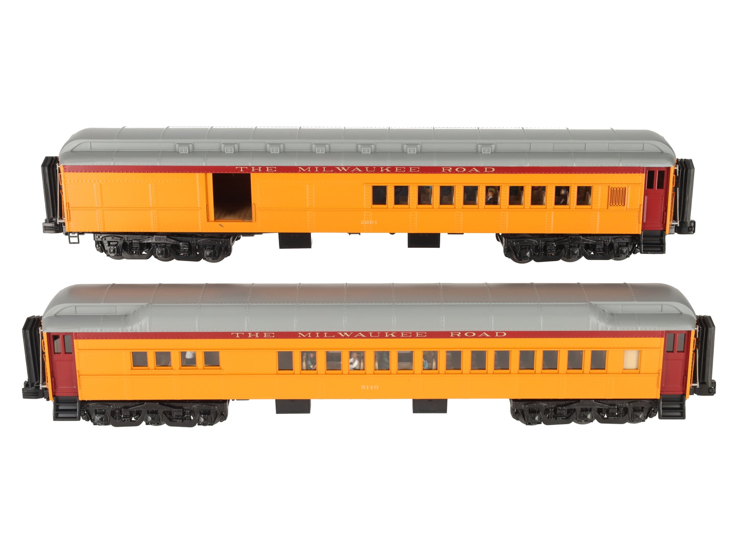 MTH 20-41022 O Milwaukee 70' Madison Comb/Din Passenger Car Set (Set of 2) LN/Box