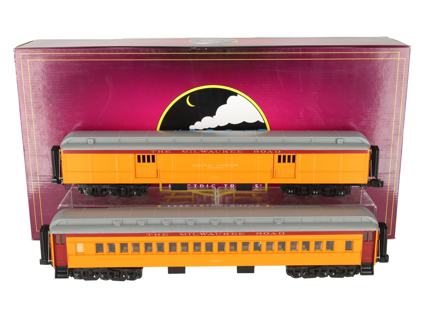 MTH 20-44022 O Milwaukee Road 70' Madison Baggage/Coach Passenger Set (Set of 2) LN/Box