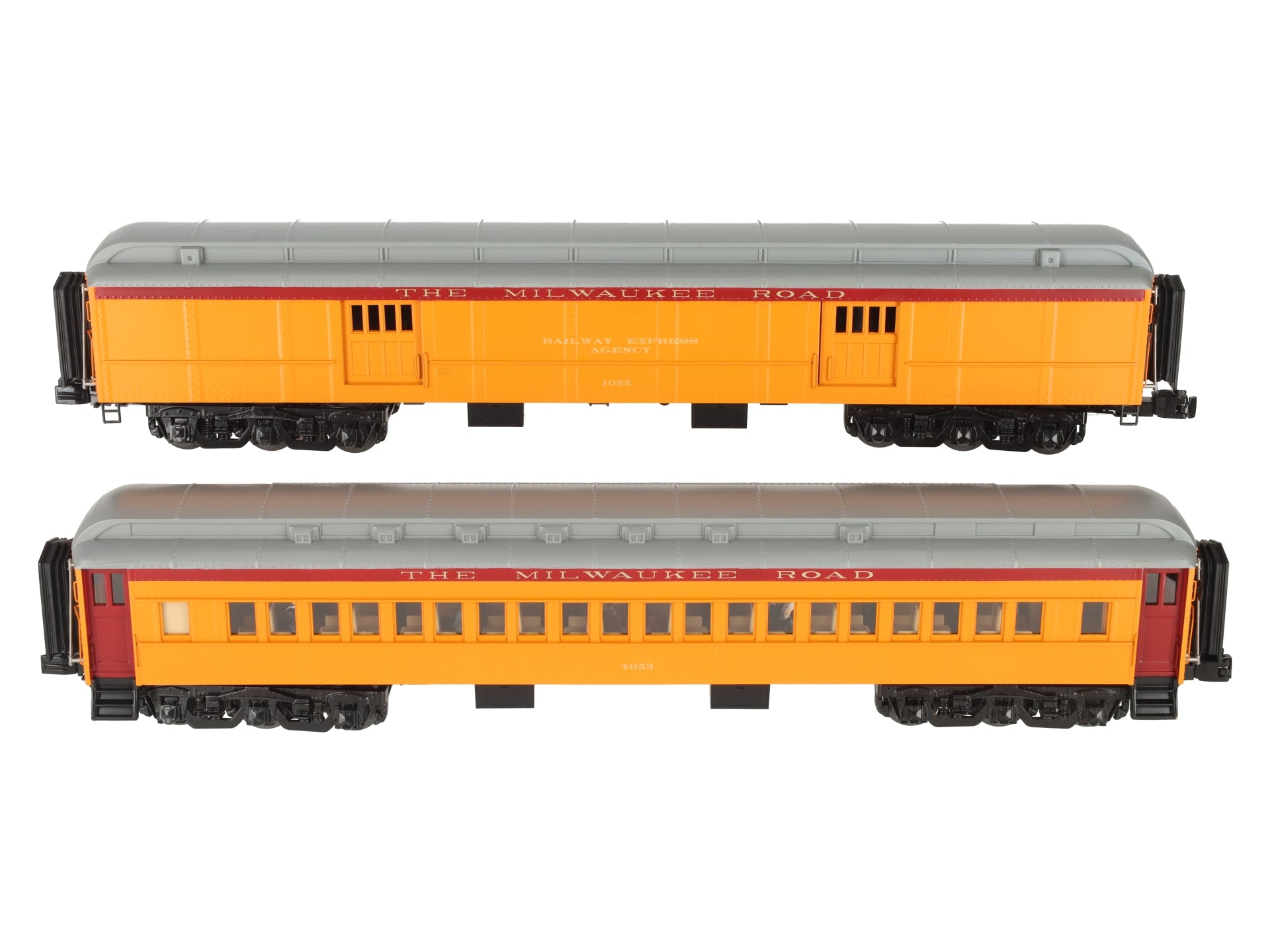 MTH 20-44022 O Milwaukee Road 70' Madison Baggage/Coach Passenger Set (Set of 2) LN/Box