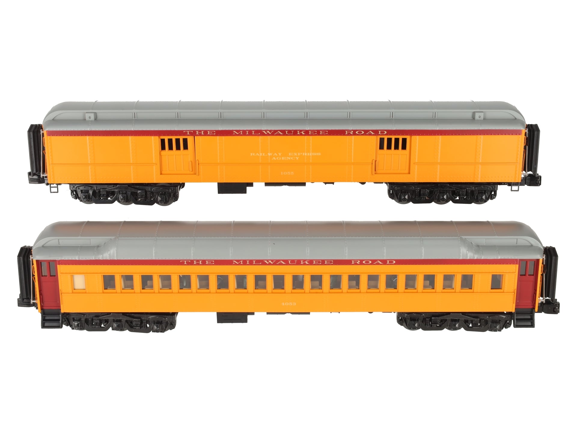 MTH 20-44022 O Milwaukee Road 70' Madison Baggage/Coach Passenger Set (Set of 2) LN/Box