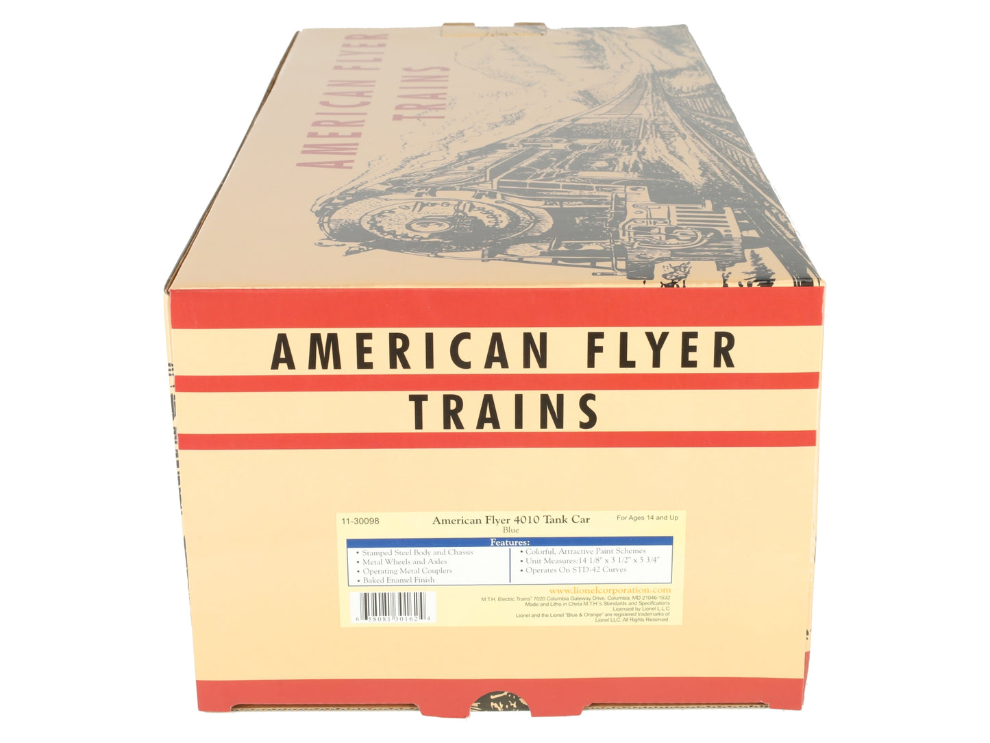 Lionel 11-30098 American Flyer #4010 Blue Tank Car LN/Box