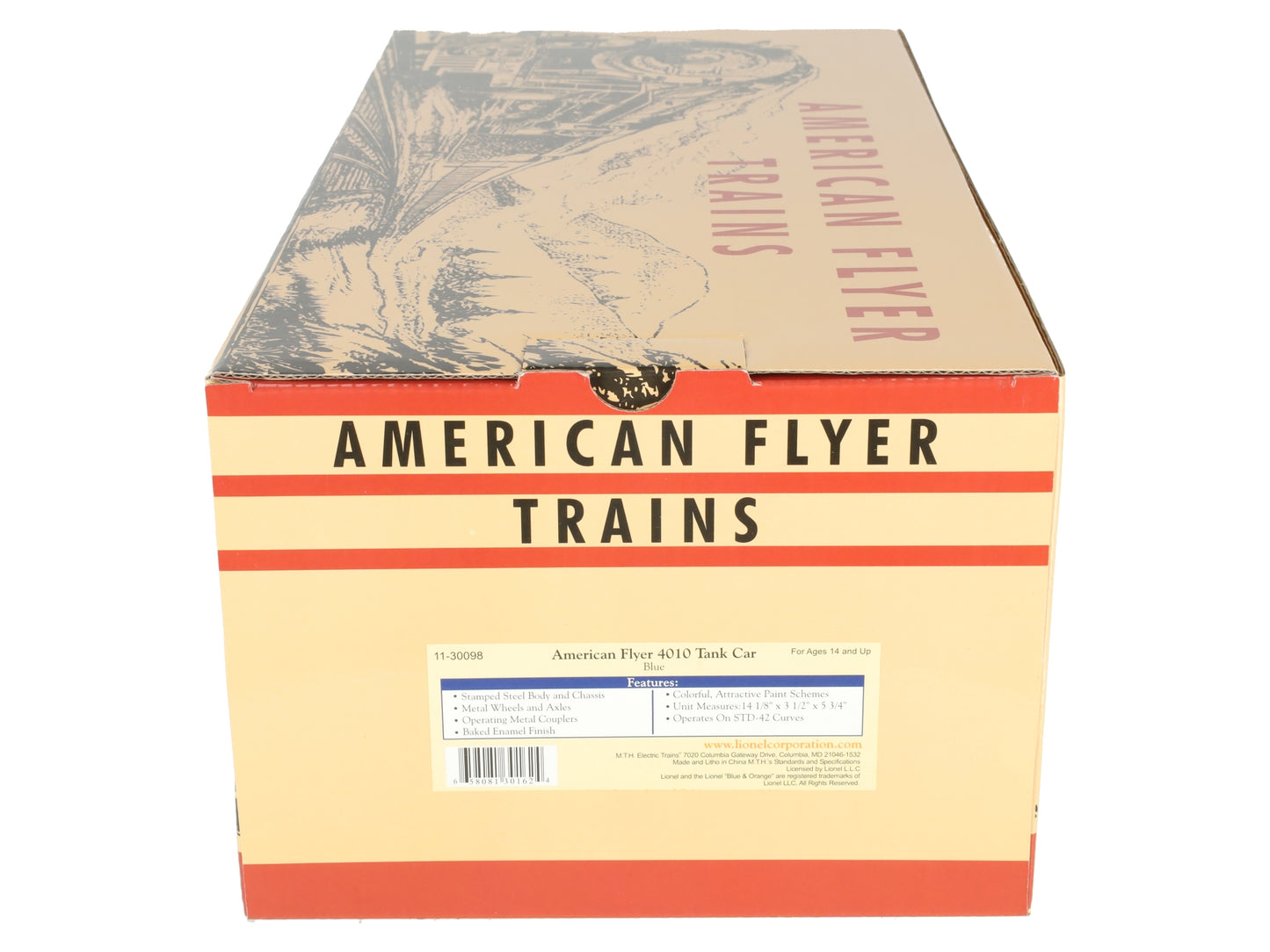 Lionel 11-30098 American Flyer #4010 Blue Tank Car LN/Box